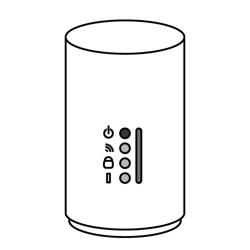 シンプルなwi Fiルーター 円柱型 のフリーイラスト